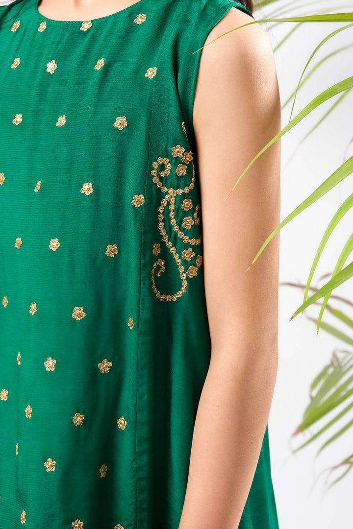 Senorita Girls RTW Embroidered Viscose Raw Silk 3 Piece Suit KDD-03279 Eid Collection