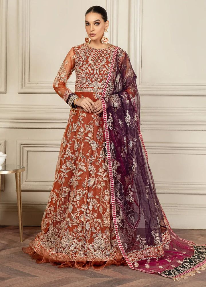 Mehroze By Zarif Embroidered  Suits Unstitched 3 Piece ZR25UF ZMF 02 AMBER - Luxury Collection