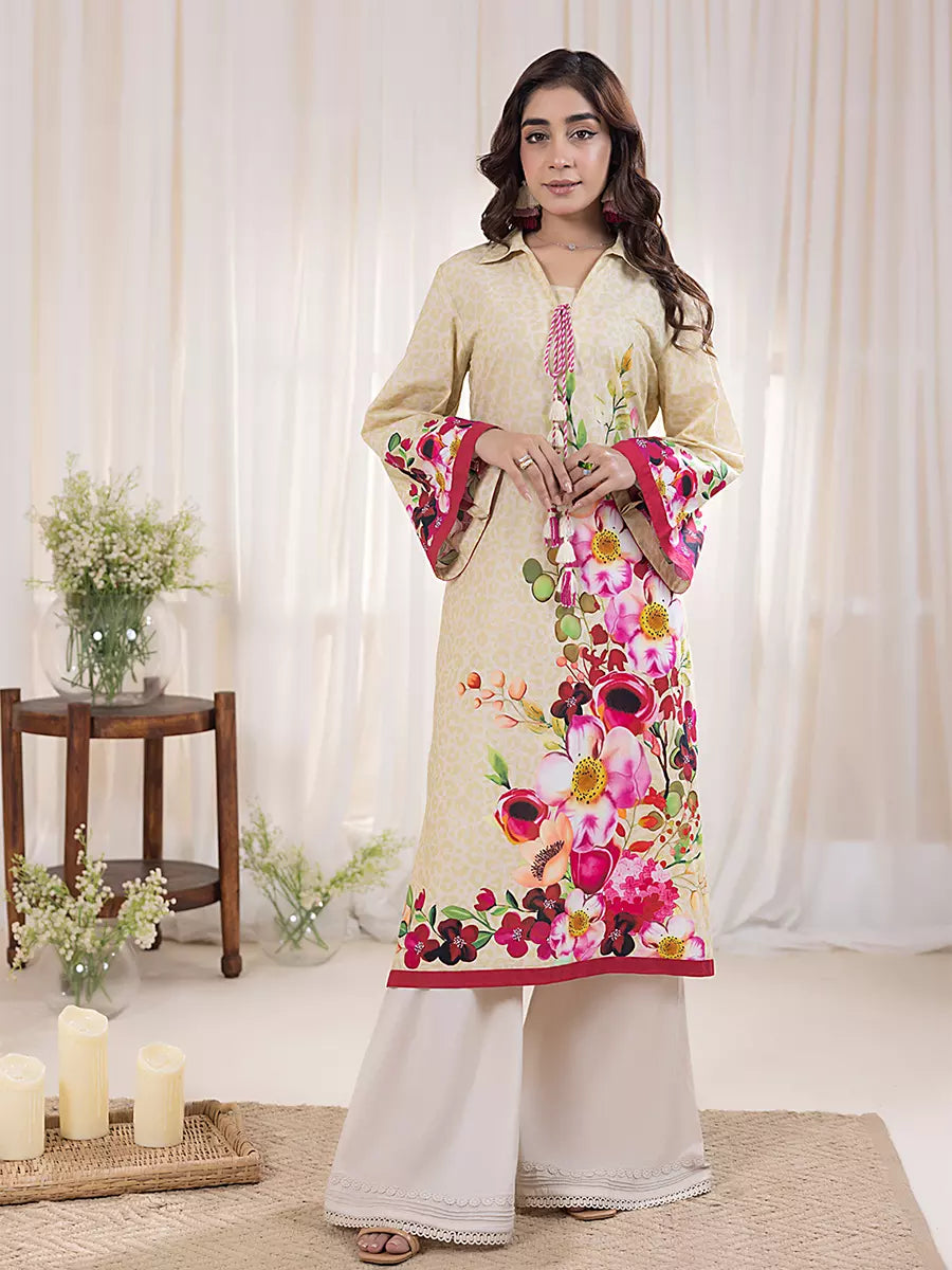 Salitex Women Printed Cross Hatch 1 Piece Shirt SPL1PBE077 - Summer Collection