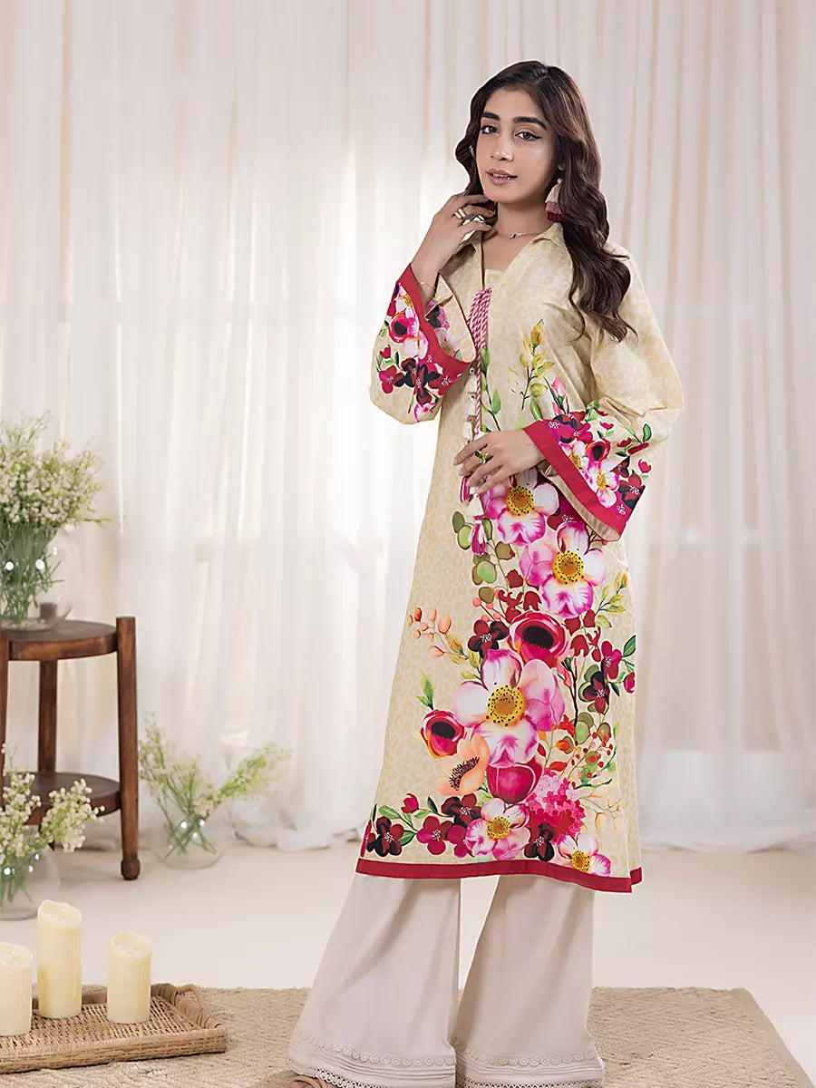 Salitex Women Printed Cross Hatch 1 Piece Shirt SPL1PBE077 - Summer Collection