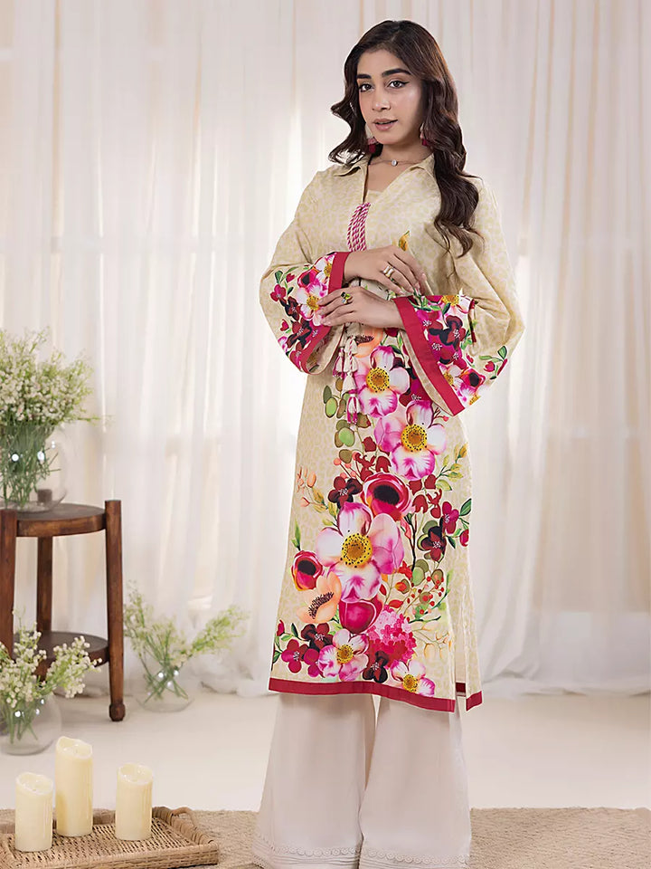 Salitex Women Printed Cross Hatch 1 Piece Shirt SPL1PBE077 - Summer Collection