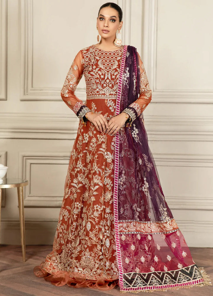 Mehroze By Zarif Embroidered  Suits Unstitched 3 Piece ZR25UF ZMF 02 AMBER - Luxury Collection