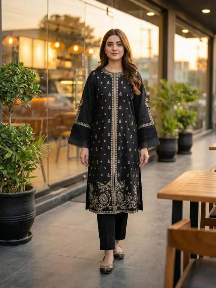 Salitex Women Embroidered Georgette 2 Piece Suit PML2PEC239 - Summer Collection