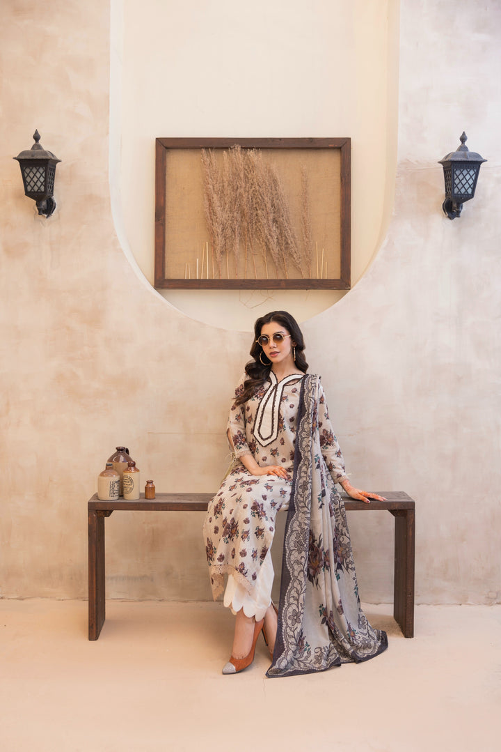 Printed Perfection by Waresha RTW Printed Lawn 3 Piece Suit Haseen Aura Festive Collection