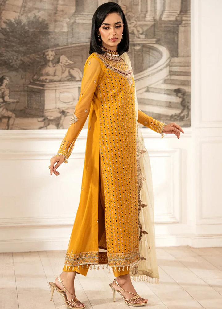 Zarif Embroidered Net Suit Unstitched 3 Piece ZR25UF ZFE-04 Eliza - Formals Collection