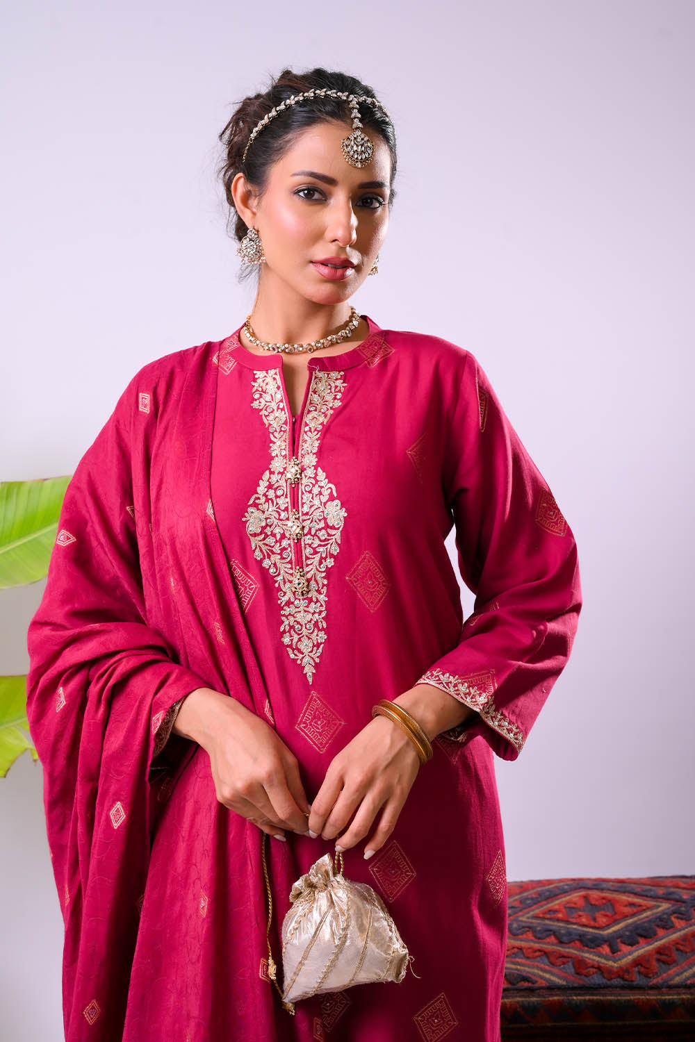 Senorita Women RTW Embroidered Jacquard 3 Piece Suit LBD-03340 Eid Collection