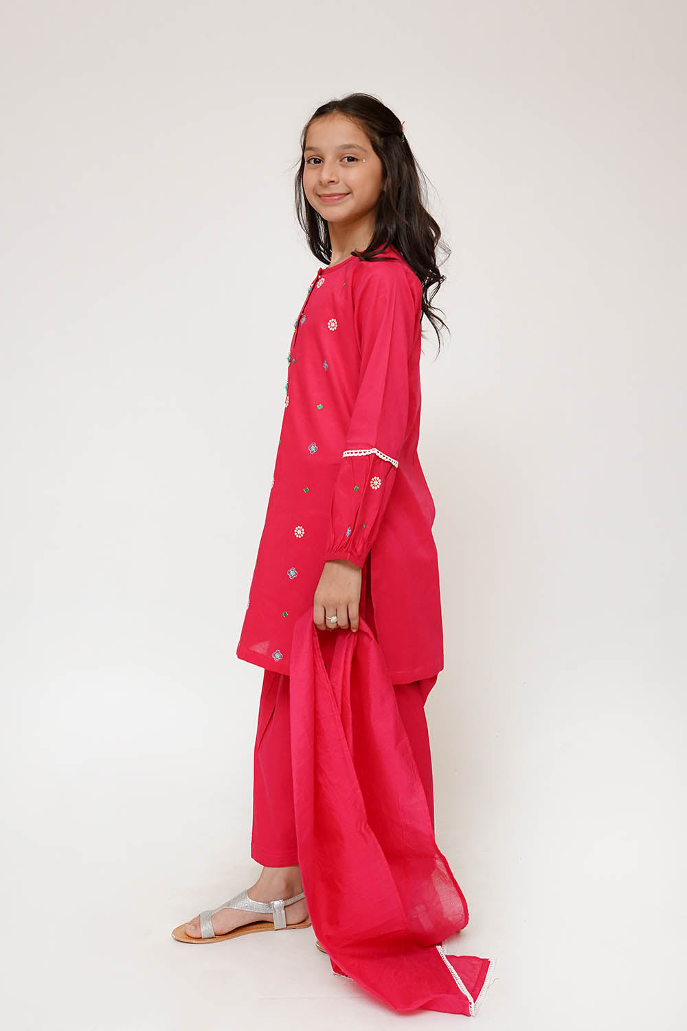 Senorita Girls RTW Embroidered Cotton 3 Piece Suit KAD-03426 Eid Collection