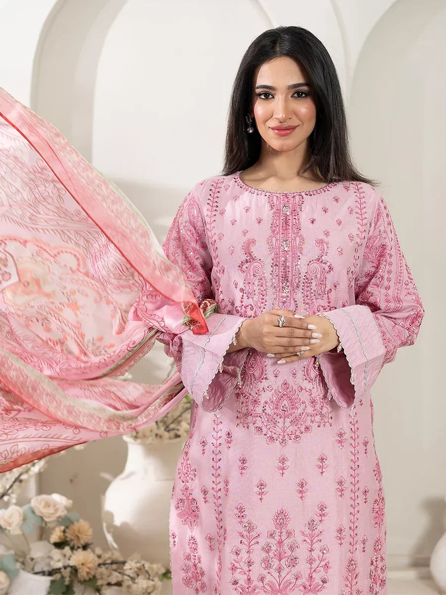 Salitex Women Embroidered Cotton 3 Piece Suit SPL3PEF125 - Summer Collection