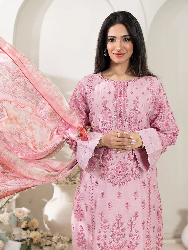 Salitex Women Embroidered Cotton 3 Piece Suit SPL3PEF125 - Summer Collection