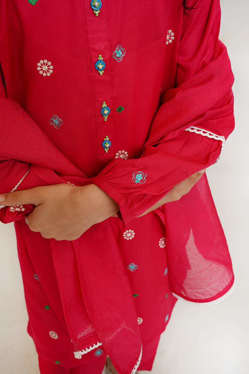 Senorita Girls RTW Embroidered Cotton 3 Piece Suit KAD-03426 Eid Collection