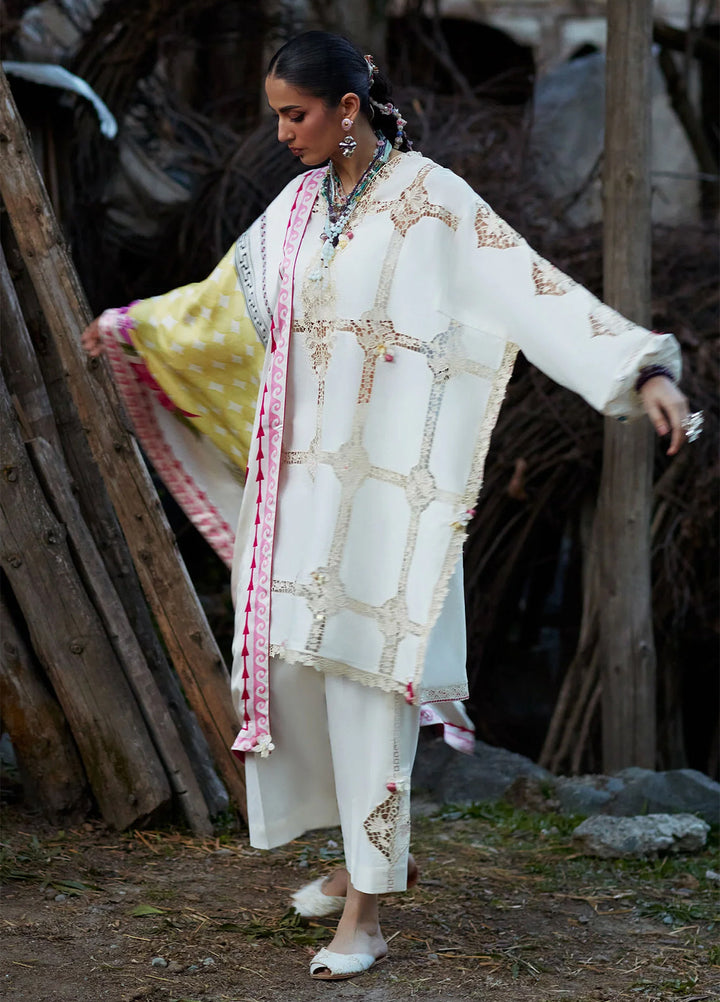 Kashmee Legacy by Elan Unstitched Embroidered Lawn 3 Piece Suit EL26ULKL Deodar EL26-11B - Festive Collection