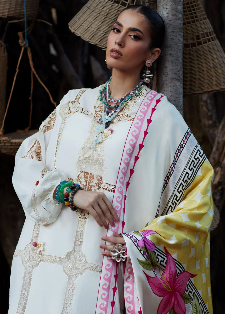 Kashmee Legacy by Elan Unstitched Embroidered Lawn 3 Piece Suit EL26ULKL Deodar EL26-11B - Festive Collection
