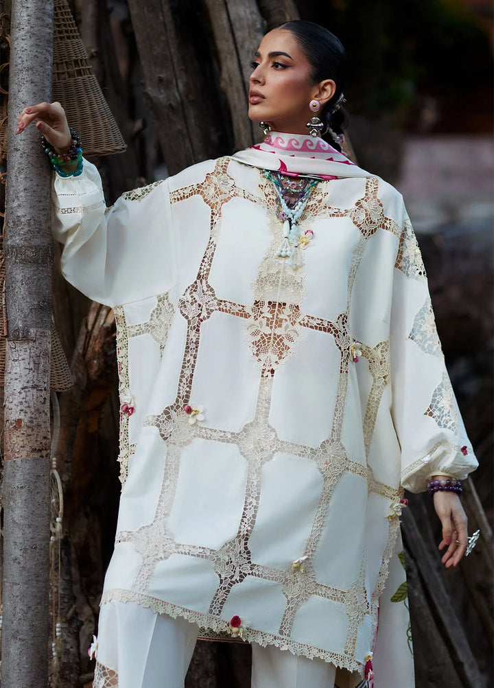 Kashmee Legacy by Elan Unstitched Embroidered Lawn 3 Piece Suit EL26ULKL Deodar EL26-11B - Festive Collection