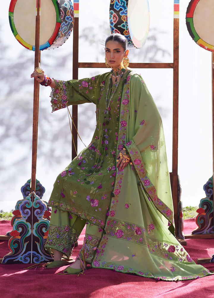 Kashmee Legacy by Elan Unstitched Embroidered Jacquard Lawn 3 Piece Suit EL26ULKL Gulraaz EL26-08A - Festive Collection