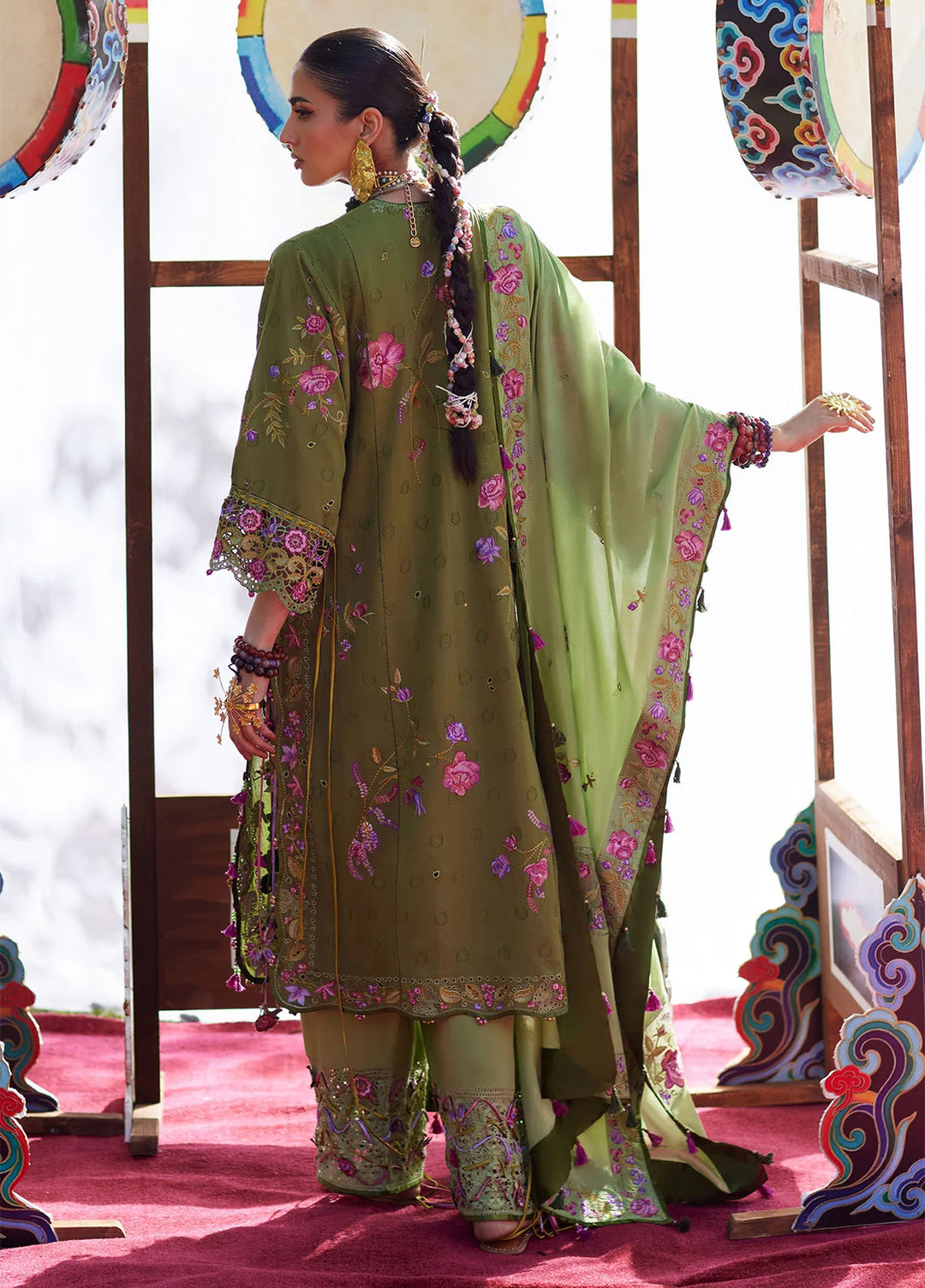 Kashmee Legacy by Elan Unstitched Embroidered Jacquard Lawn 3 Piece Suit EL26ULKL Gulraaz EL26-08A - Festive Collection