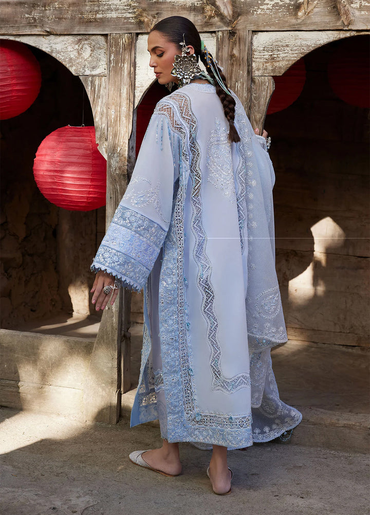 Kashmee Legacy by Elan Unstitched Embroidered Slub Lawn 3 Piece Suit EL26ULKL Rouhaan EL26-04A - Festive Collection