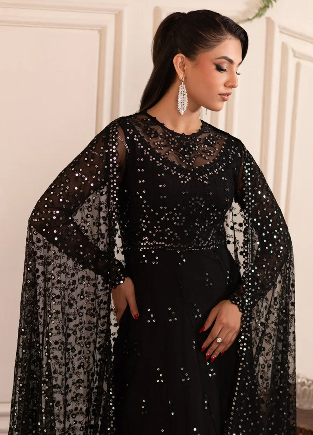 Zarif Embroidered Net Suit Unstitched 3 Piece ZR25UF ZRF-003 Gisele - Formal Collection