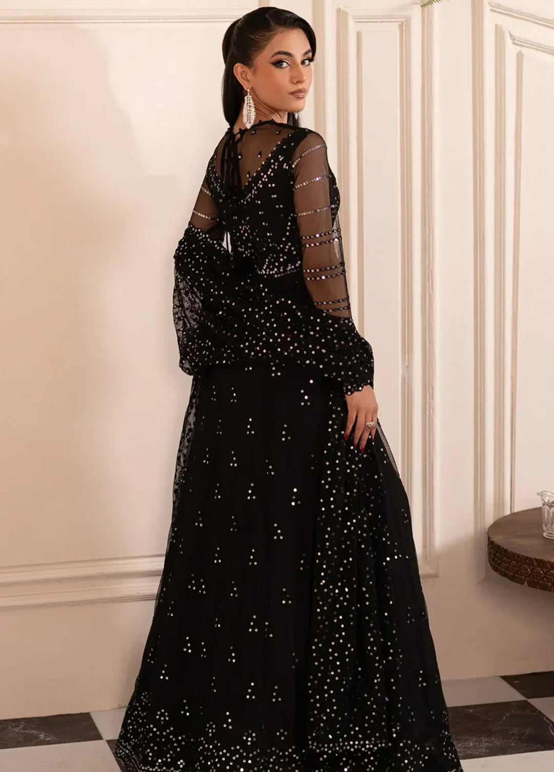 Zarif Embroidered Net Suit Unstitched 3 Piece ZR25UF ZRF-003 Gisele - Formal Collection