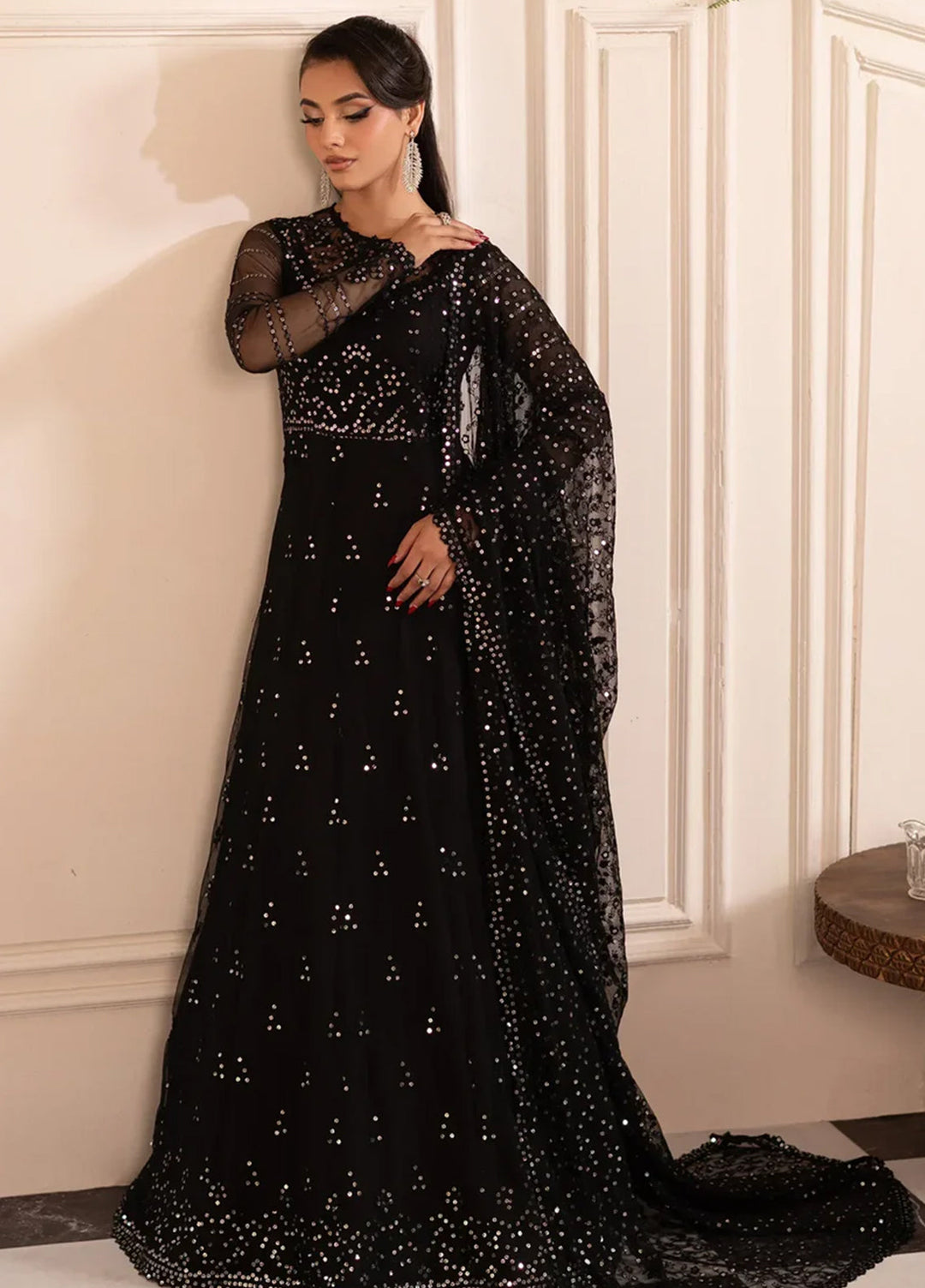Zarif Embroidered Net Suit Unstitched 3 Piece ZR25UF ZRF-003 Gisele - Formal Collection