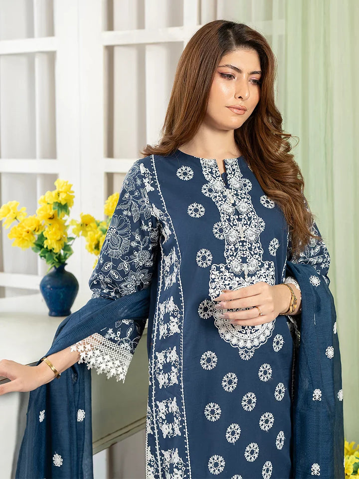 Salitex Women Embroidered Cambric 3 Piece Suit PML3PBC288 - Summer Collection