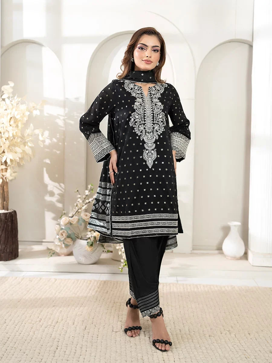 Salitex Women Embroidered Jacquard 3 Piece Suit EUAL3PEF236 - Summer Collection