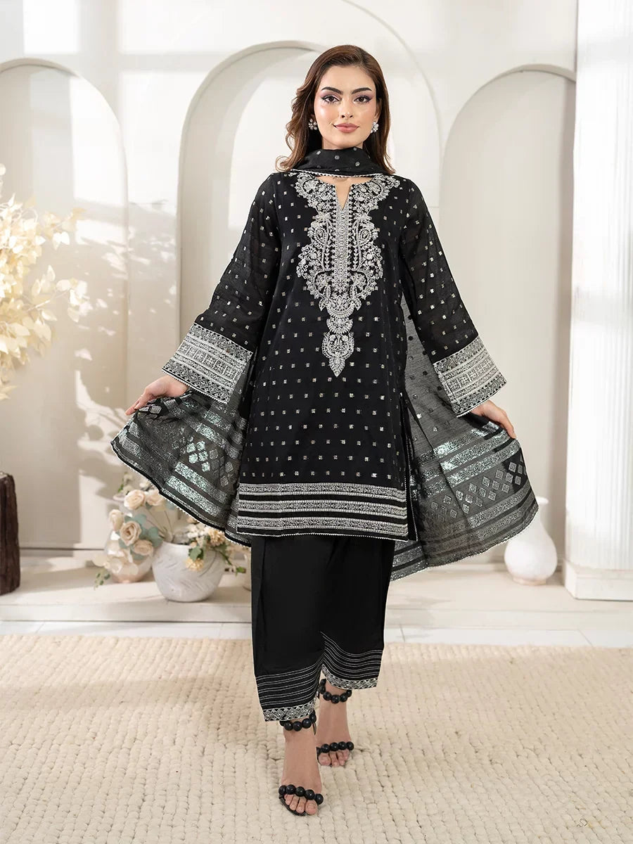 Salitex Women Embroidered Jacquard 3 Piece Suit EUAL3PEF236 - Summer Collection