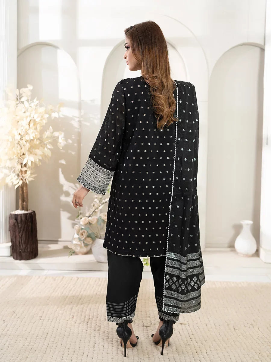 Salitex Women Embroidered Jacquard 3 Piece Suit EUAL3PEF236 - Summer Collection