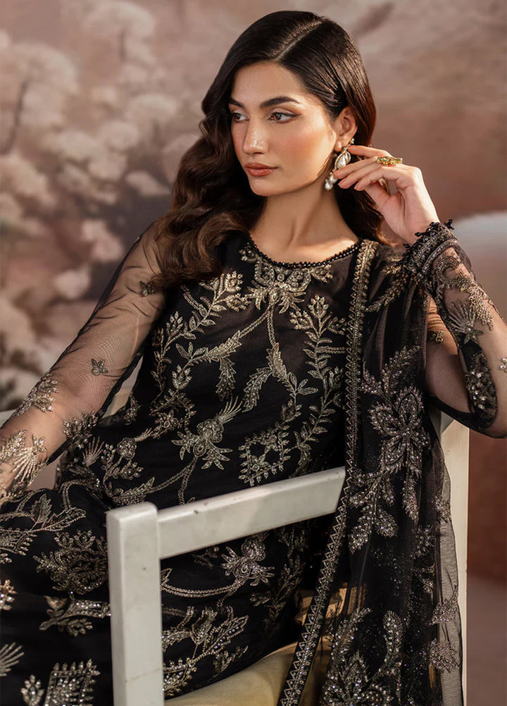 Zarif Embroidered Net Suit Unstitched 3 Piece ZR25UF ZRF001 - Renisa - Formal Collection