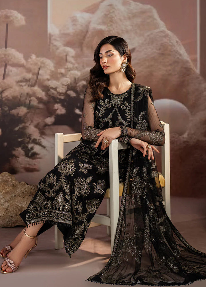 Zarif Embroidered Net Suit Unstitched 3 Piece ZR25UF ZRF001 - Renisa - Formal Collection