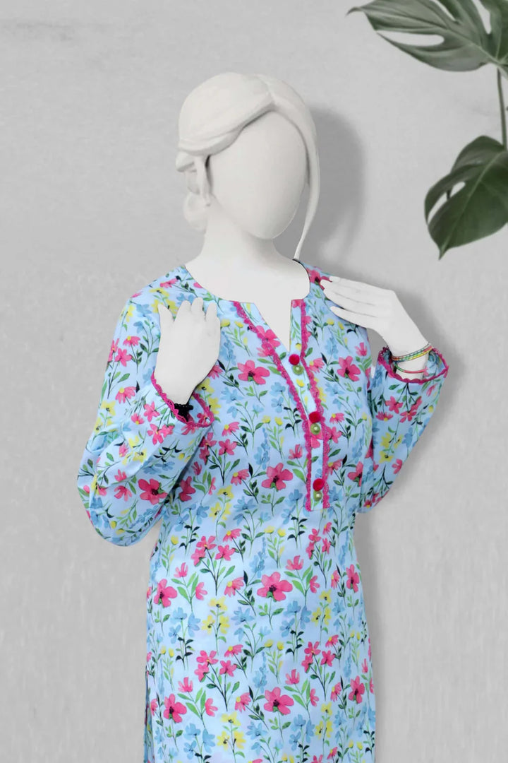 Stitching Cotton Women Pret Pure Cambric 2 Piece Printed Suit D-09 - SummerCollection