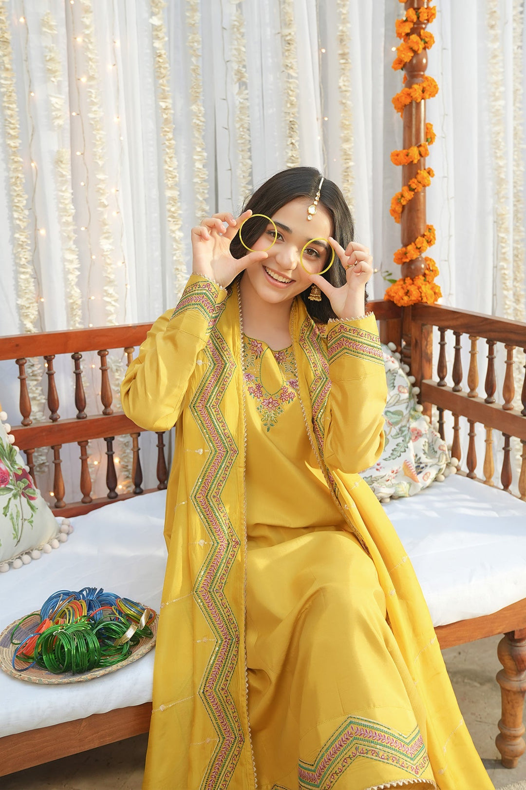 Noore Eid by Panache Girls RTW Embroidered Silk 3 Piece Suit Zivaa - Eid Collection