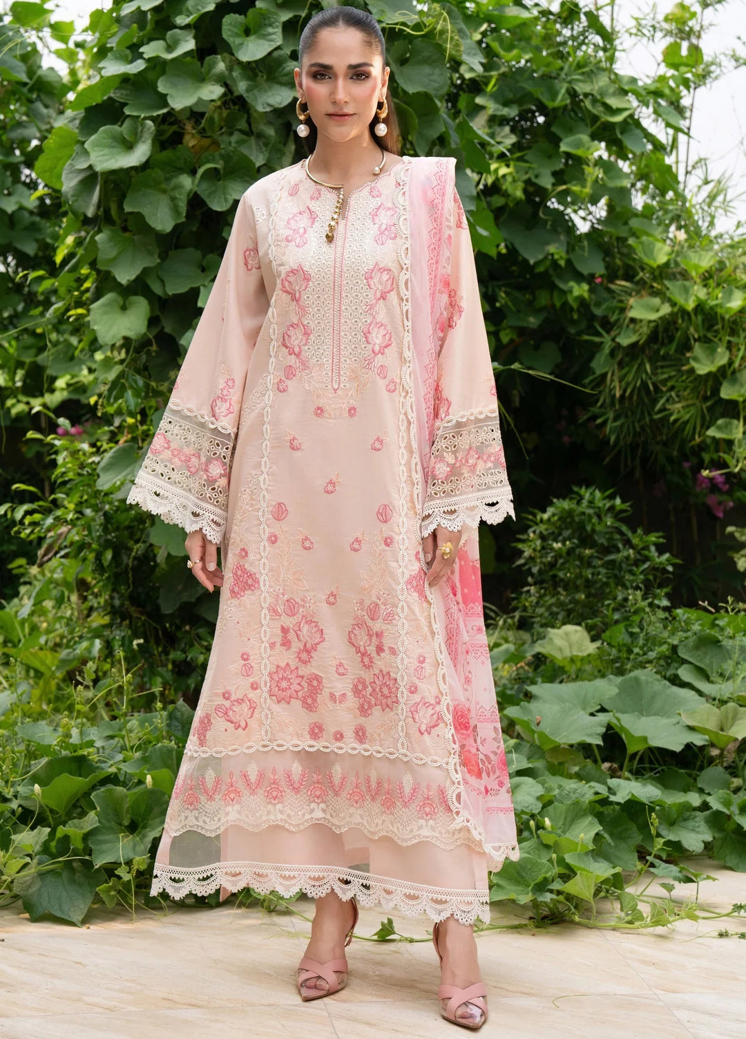 Chandan Nagri RTW Embroidered Lawn 3 Piece Suit Misey-Pearl - Casual Collection