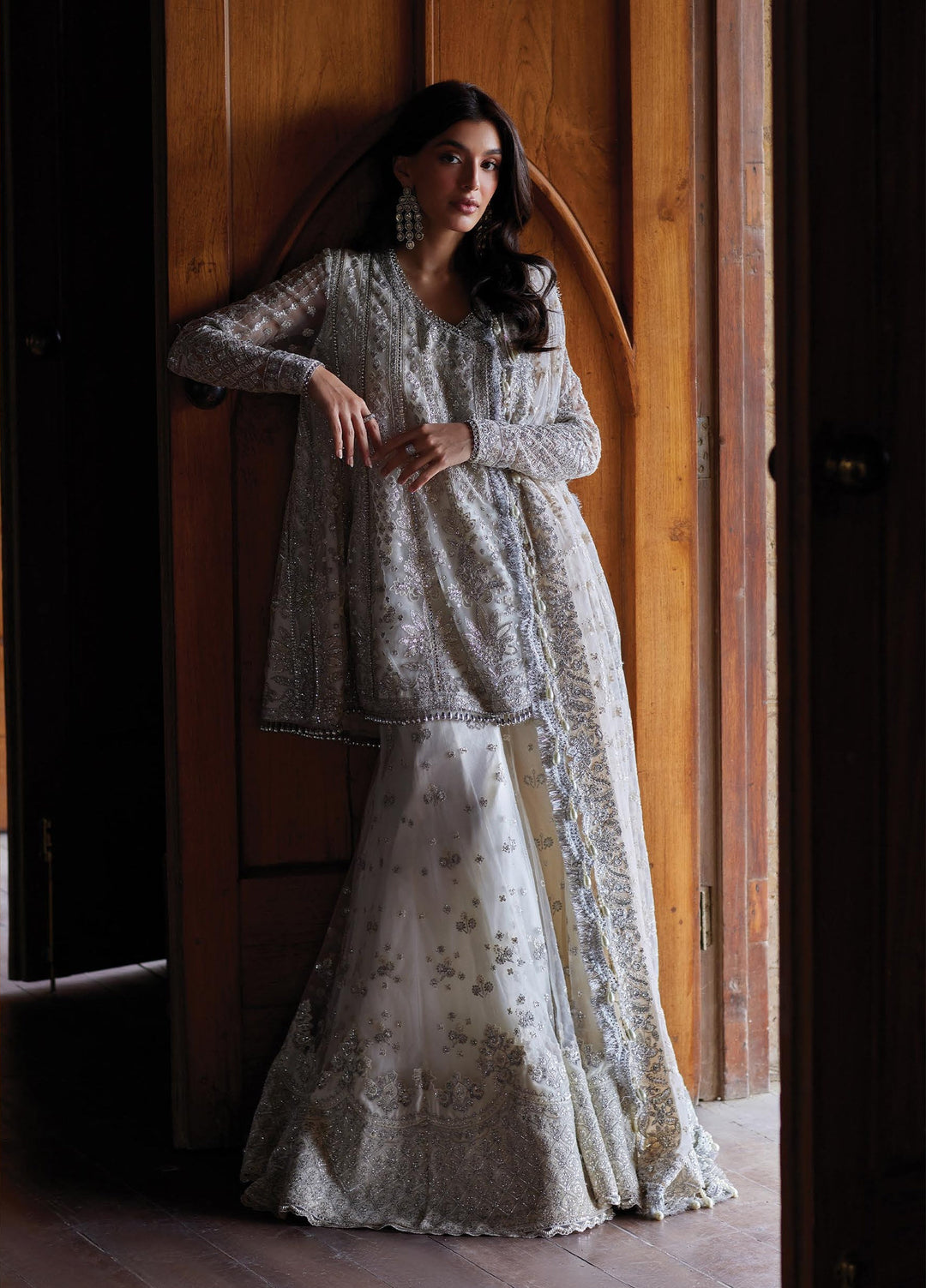 Dastangoi by Afrozeh Unstitched Embroidered Poly Net 3 Piece Suit AF26UDW Afsun FW01210 - Wedding Collection