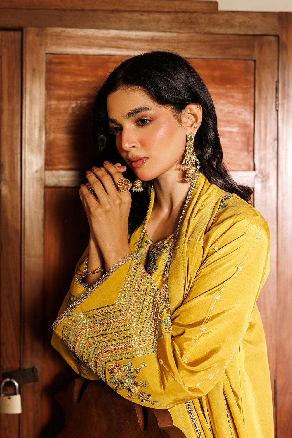 Noore Eid by Panache Women RTW Embroidered Raw Silk 3 Piece Suit Zimal - Eid Collection