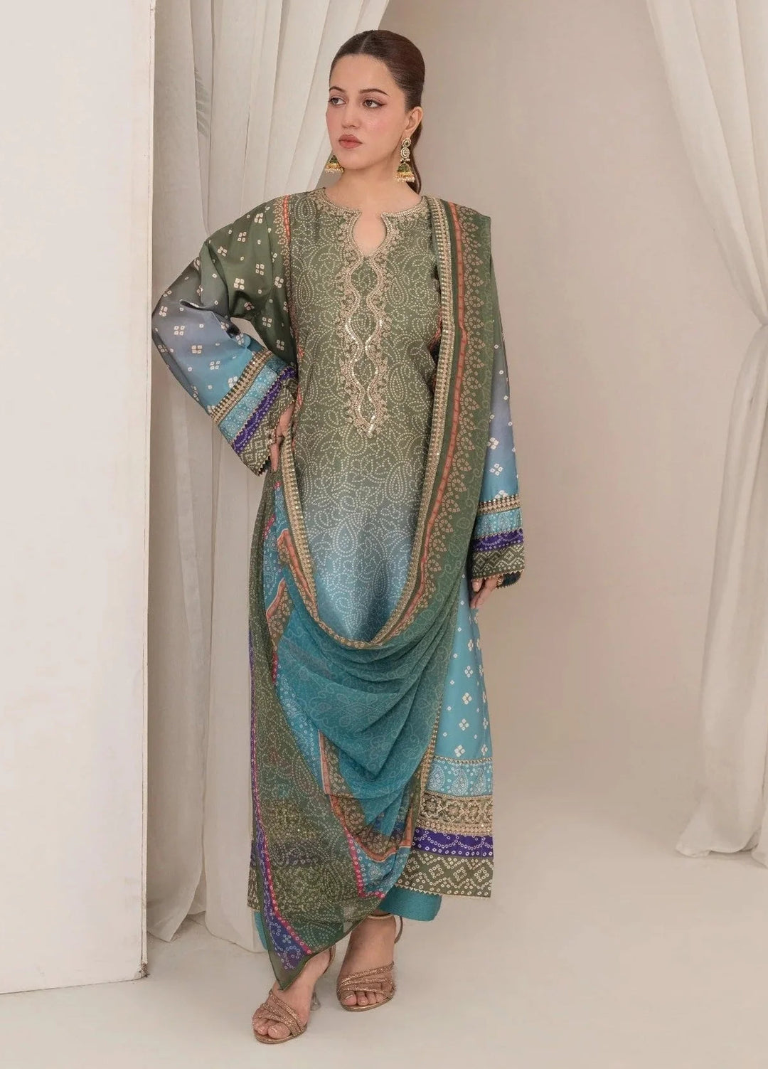 Chandan Nagri RTW Embroidered Lawn 3 Piece Suit Selin - Casual Collection