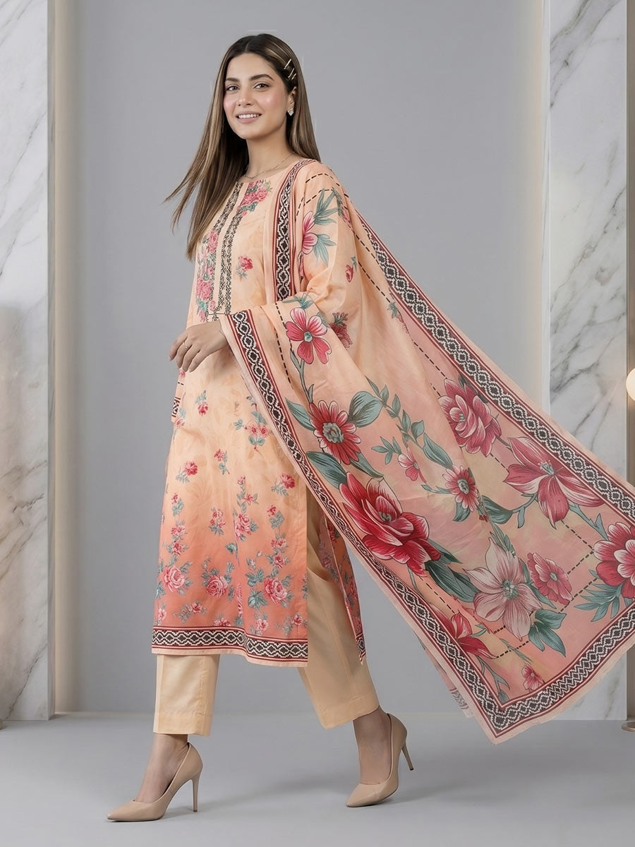 Salitex Unstitched Printed Lawn 3 Piece Suit SSW6U3P415 Summer Collection