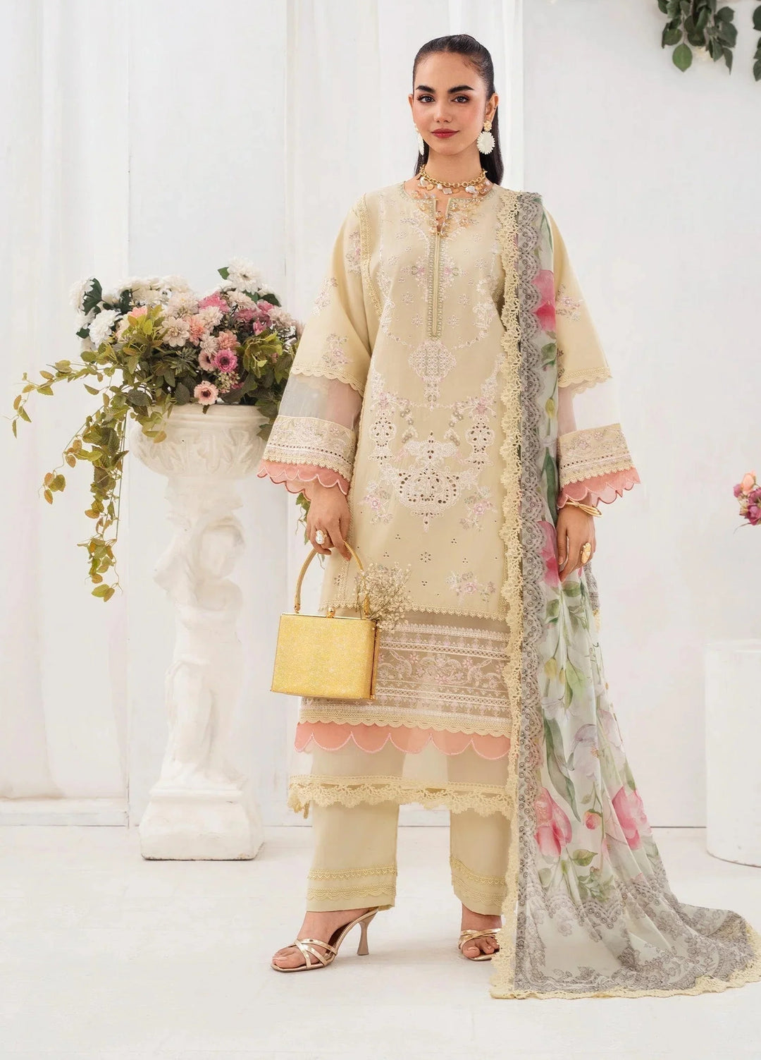 Chandan Nagri RTW Embroidered Lawn 3 Piece Suit Elnaz - Casual Collection