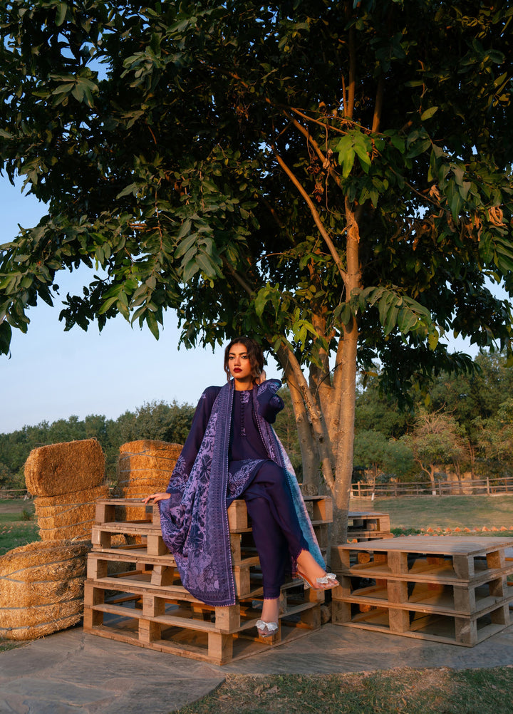 Manzil by Rashid Textiles Unstitched Embroidered Khaddar 3 Piece Suit RT26UKM D-1034 - Winter Collection