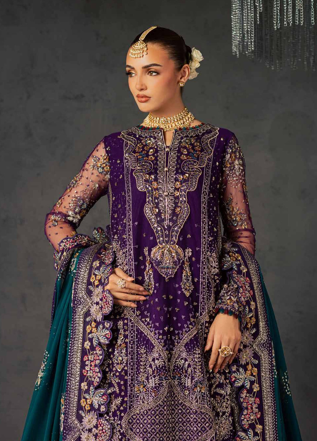 Muse Formal by Nureh Unstitched Embroidered Chiffon 3 Piece Suit NU26UMF NFM-06 - Wedding Collection