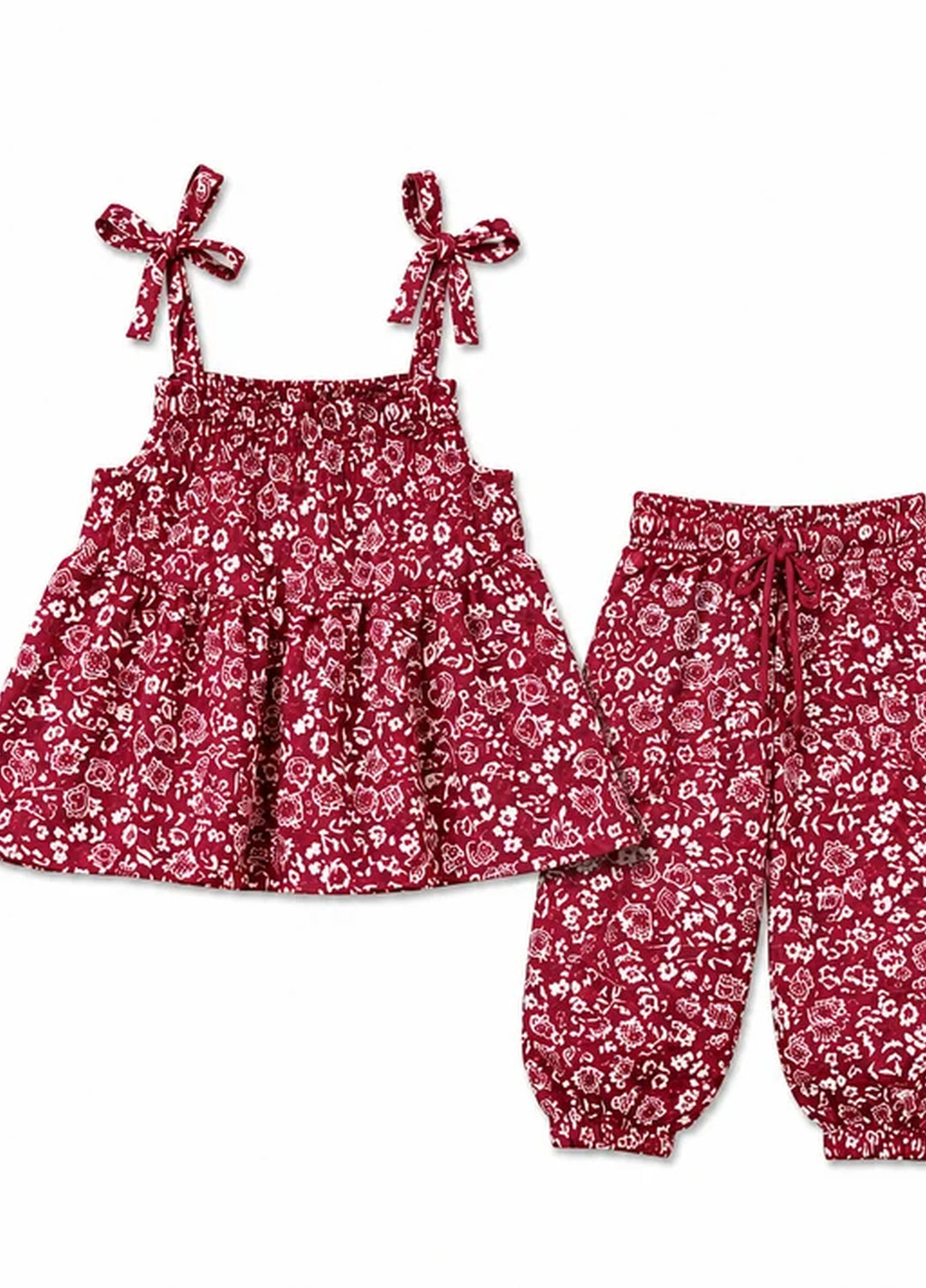 BabyCo Kids RTW Printed Cotton Co-Ord Sets Suit Berry Bloom Girls - Casual Collection