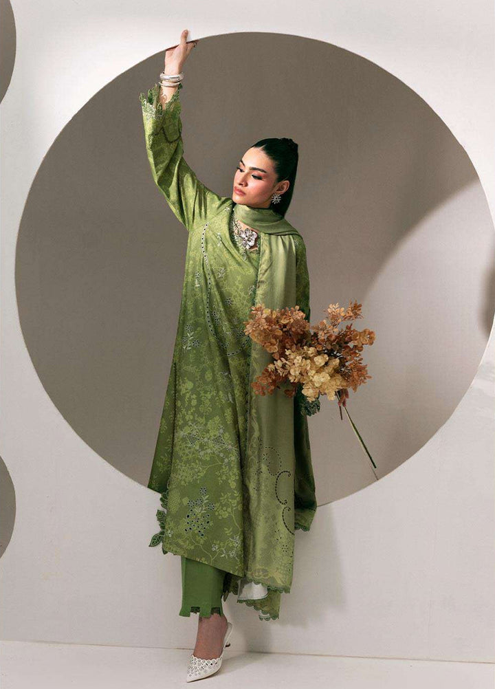 Q prints by Qalamkar Unstitched Embroidered Slub Linen 3 Piece Suit QLK26ULQ Nazia QPW-03A - Winter Collection