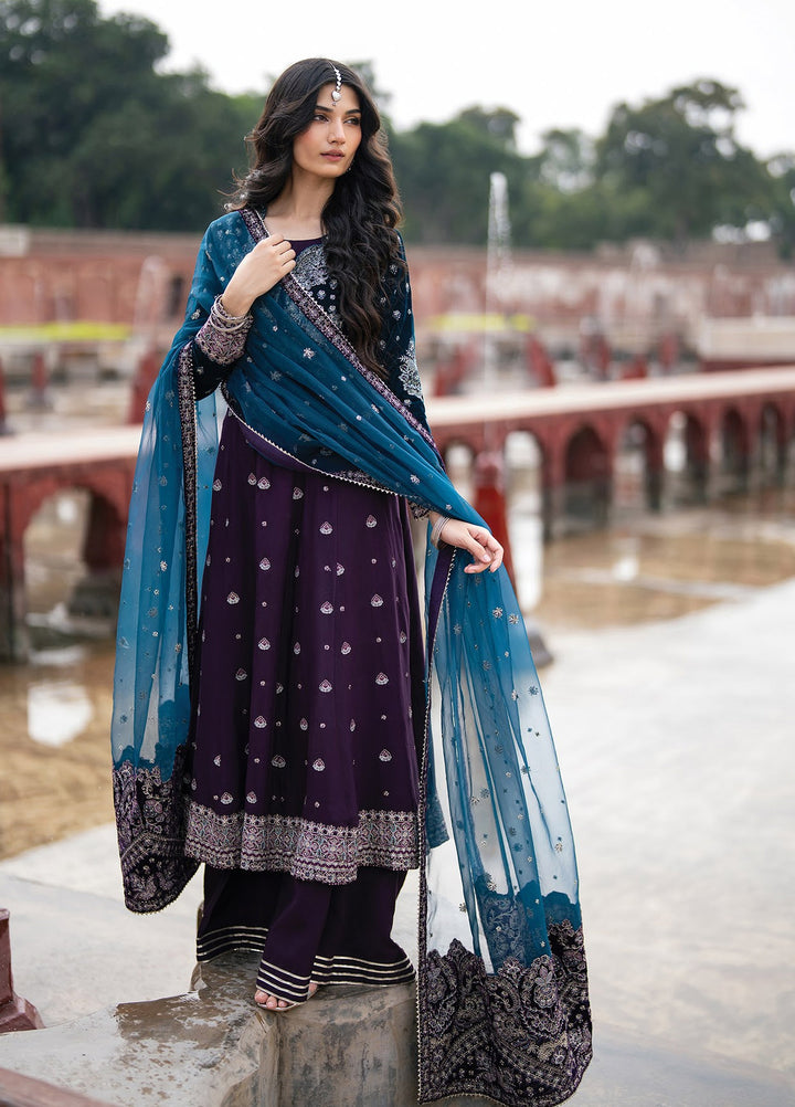 Mor by Xenia Formals Unstitched Embroidered Rawsilk 3 Piece Suit XE26UMV 08 UJEF - Festive Collection