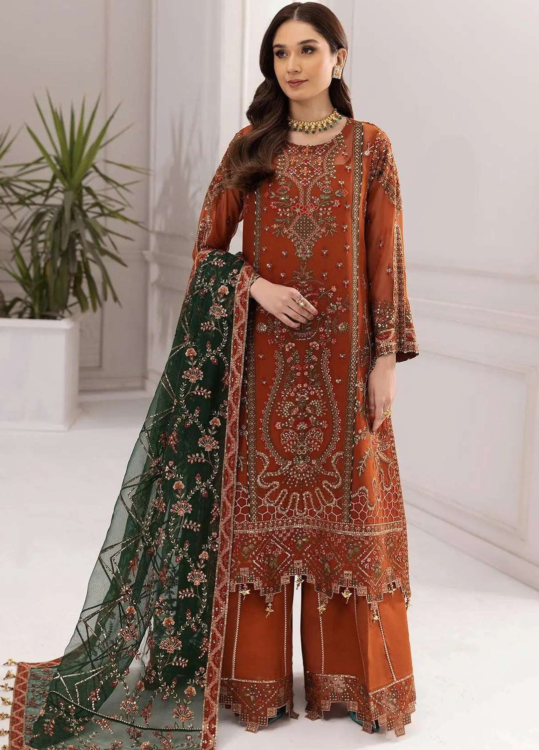 Alizeh Fashion Unstitched Embroidered Chiffon 3 Piece Suit AF26UCF AF-CH-2140-Aarmish - Festive Collection