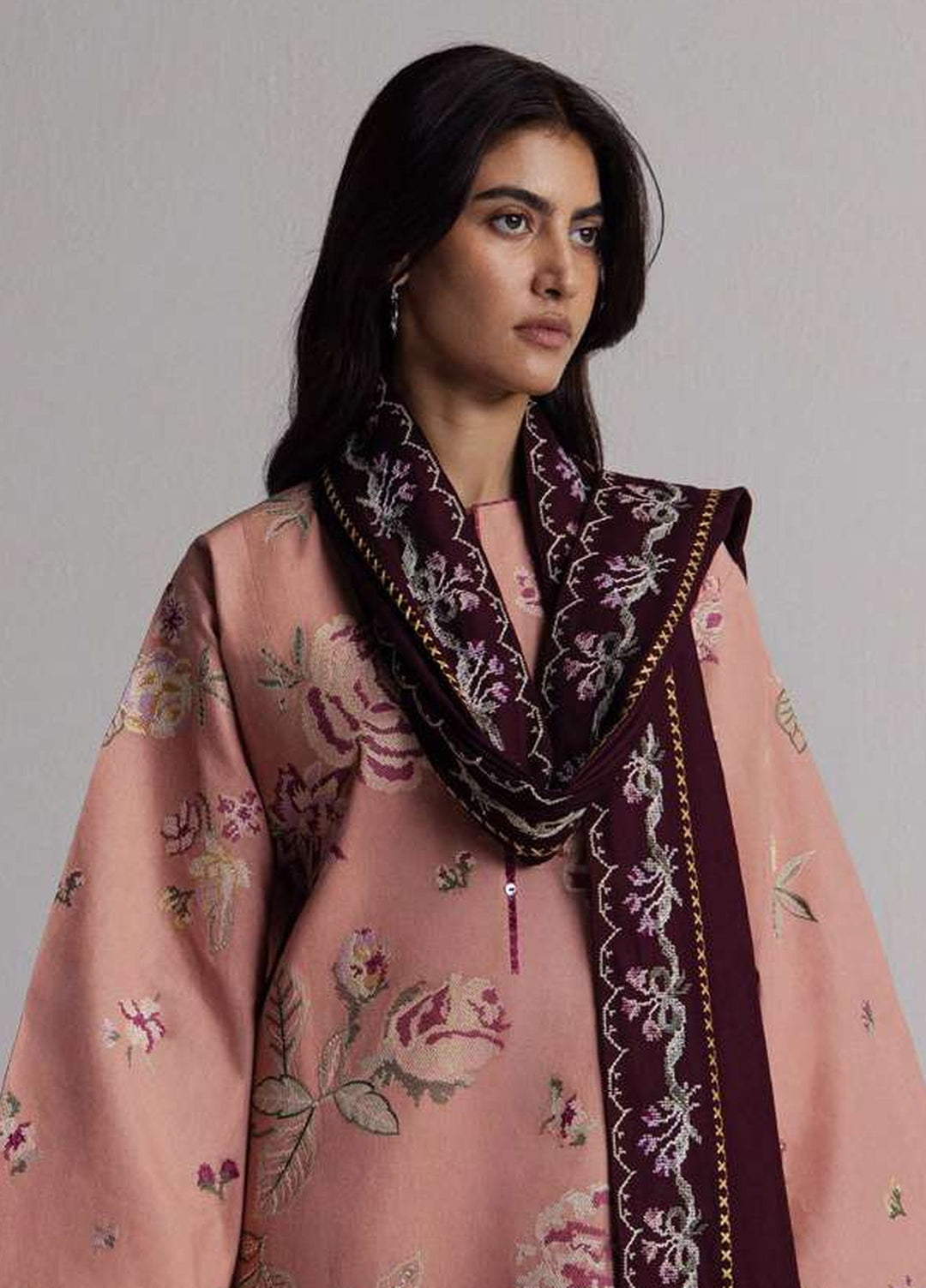 Coco by Zara Shahjahan Unstitched Khaddar 3 Piece Suit CZS26UKW RAKHSH 3A - Winter Collection