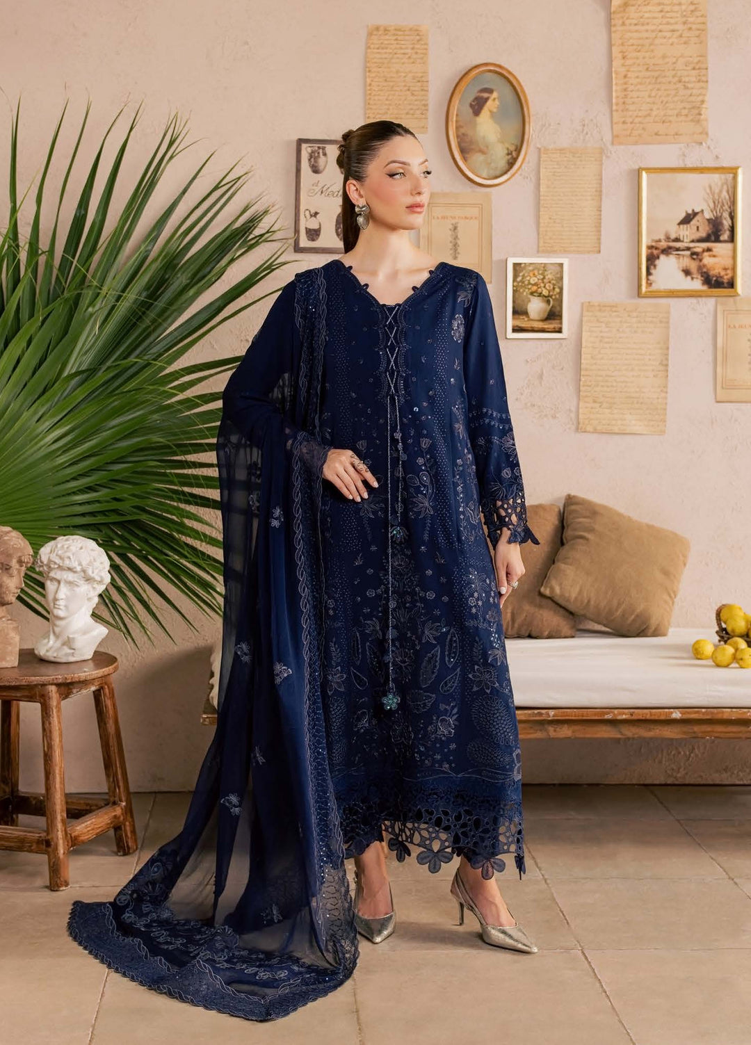 Nureh Unstitched Embroidered Karandi 3 Piece Suit NU26UKE NE-272 - Festive Collection