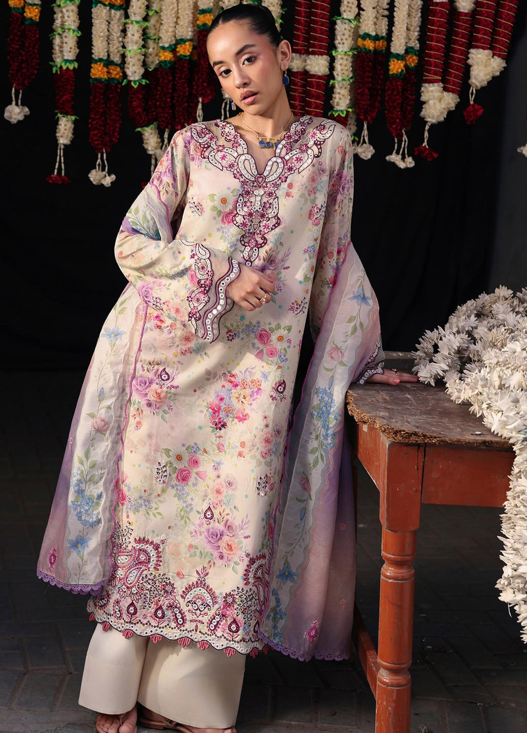 Nissa by RajBari Unstitched Embroidered Viscose 3 Piece Suit RB26UNV D-08 - Winter Collection