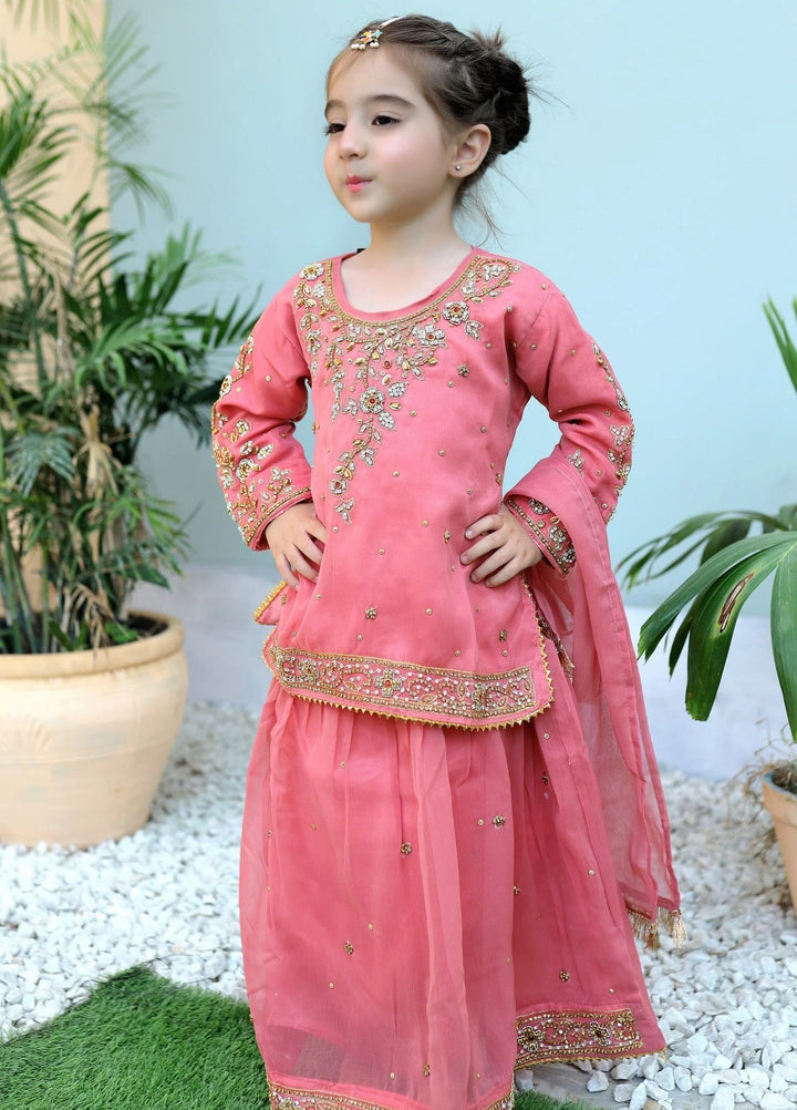 Khanak Girls RTW Embroidered Chiffon 3 Piece Suit KL-8 - Festive Collection