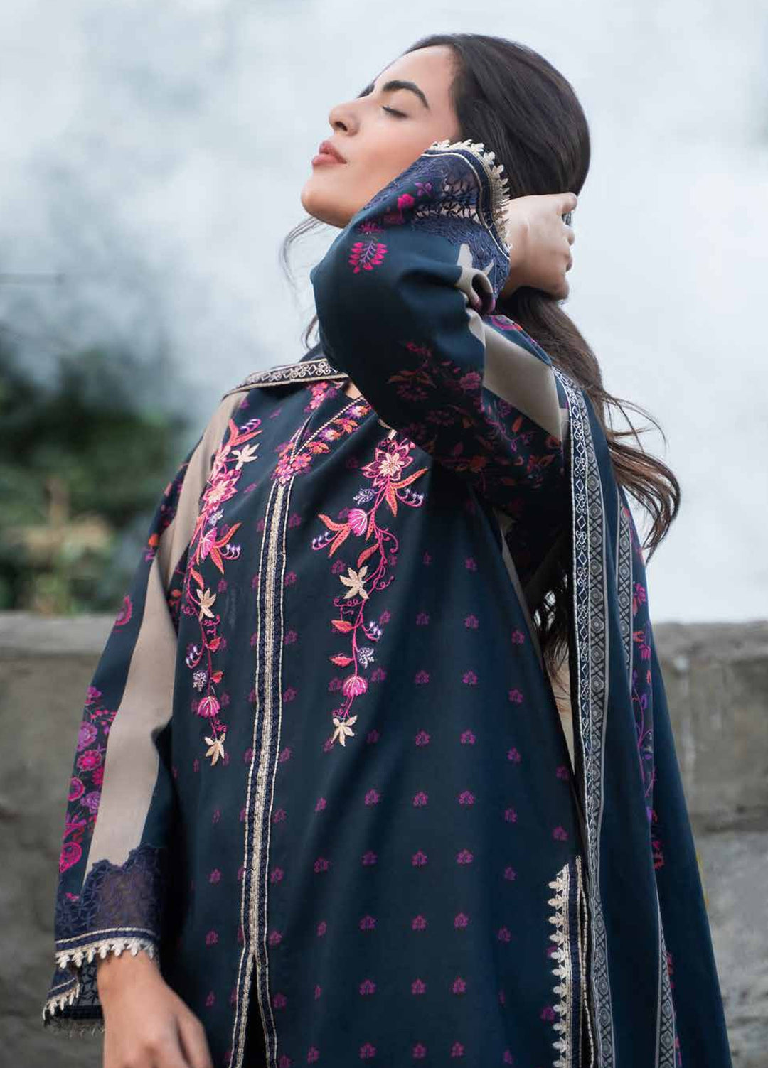Aniiq by Charizma Unstitched Embroidered Linen 3 Piece Suit CHR26UAL ANW7-11 - Casual Collection