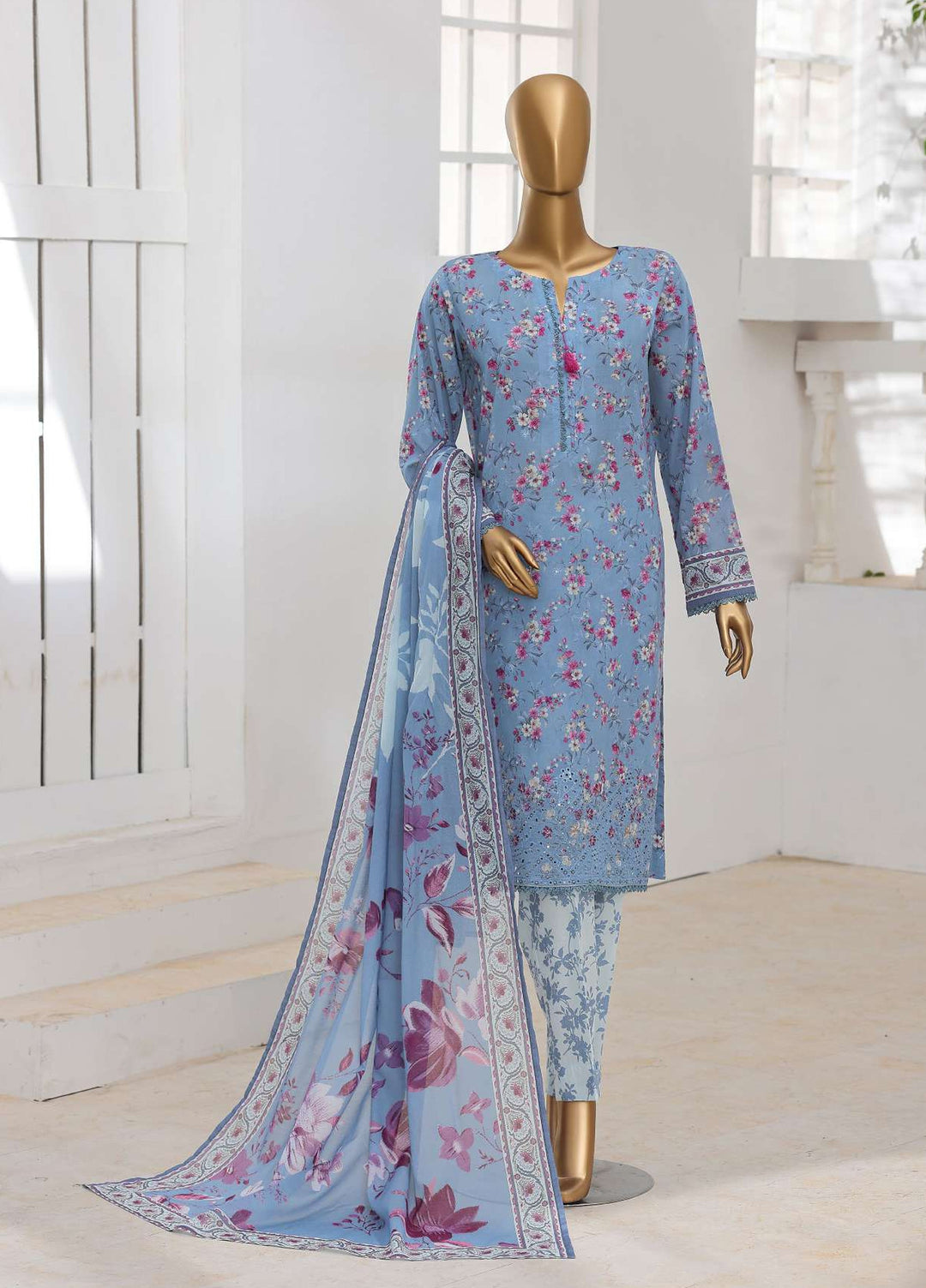 Zouk by HZ Textiles Unstitched Printed Lawn 3 Piece Suit HZ26UZL ZEC-1171 - Casual Collection