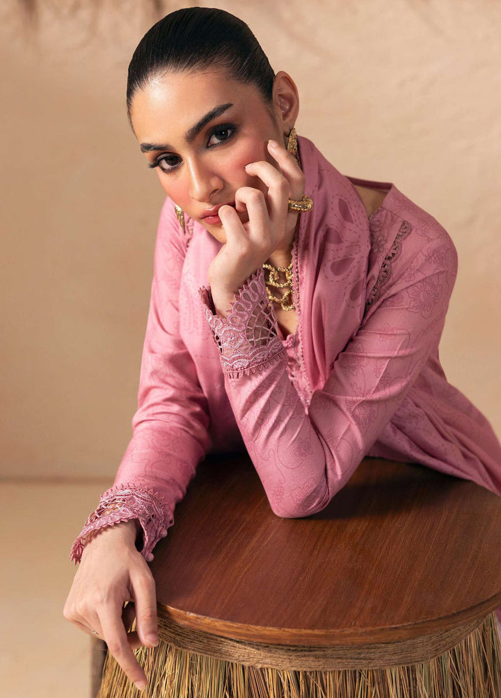 Q prints by Qalamkar Unstitched Embroidered Slub Linen 3 Piece Suit QLK26ULQ Seema QPW-07A - Winter Collection